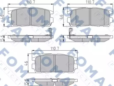 FOMAR FRICTION fo930981 -  Комплект тормозных колодок, дисковый тормоз